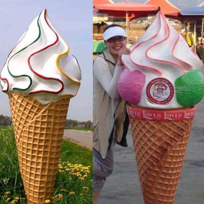 China China Cheap Price Fiberglass Ice Cream Cone Sculpture for sale