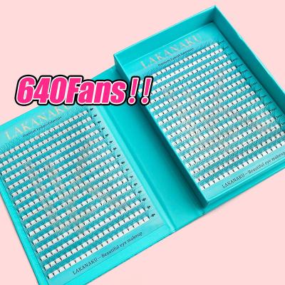 China 3d 4d 5d 6d 7d 8d 10d Natural Handmade Fan Lashes Short Stem Volume Pre Made Volume Fans Eyelash Top Grade Pointed Fans Basic Premade for sale