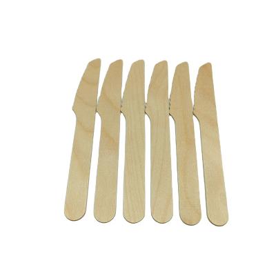 China Eco-Friendly Dinnerware With Eco Friendly Disposable Wooden Cutlery Knife Set for sale