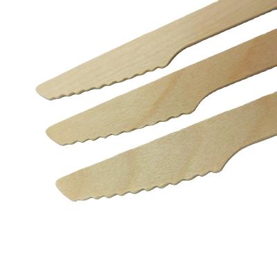 China Eco-friendly Disposable Tableware Wooden Forks Spoons Knife Spoon Disposable Wooden Cutlery Spoon Fork Disposable Wooden Knife for sale