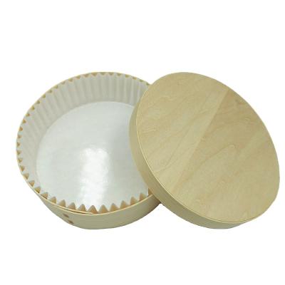 China Disposable Bakery Disposable Wooden Box Wooden Round Box for sale