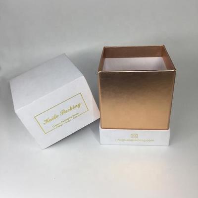 China Recycled Materials GraceSmart Candle Box Packaging Candle Tube Box Rigid White Candle Box With Insert for sale