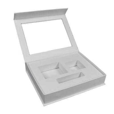 China Recycled Materials Hot Selling Recycled Faltbox Material Cardboard Magnet Foldable Magnetic Rigid Cosmetic Gift Box for sale