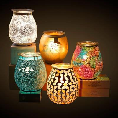 China Night Melter AROMATIC Electric Glass Light Warmer Oil Burner Melting Wax Dituo Scented Candle Tart For Yoga Room Hotel for sale
