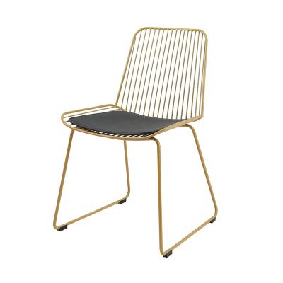 China Black Velvet / Fabric With Cushion Dining Kitchen Bertoia Wire Side Chair Guest Reception Wire Dining Chair for sale
