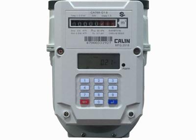 China Aluminum Body Prepaid Gas Meter STS Keypad Domestic LPG Silicone Button Pulse Output for sale