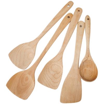 China TAOTAOJU Sustainable Sustainable Use Cooking Necessary Hand Held Kitchen Beech Spatula Utensils Spoon Shovel Wooden for sale
