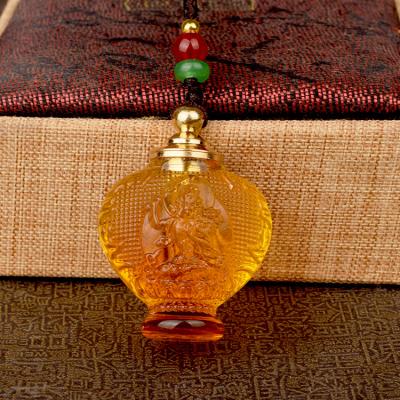 China Classical Unique Natural Carved Bottle Lucky Amulet Pendant Necklace Manjusri Sweater China High Quality Jewelry Pendants for sale