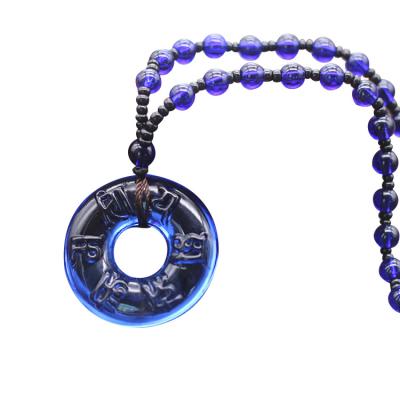 China Wholesale China Peace Buckle Carved Pendant Beads Necklace Gift For Jewelry Free Rope for sale