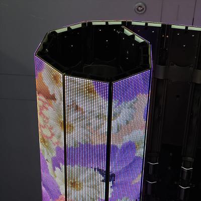 China Flexible Floor LED Display Screen Foldable Rollable P1.25 P2.6 P3.91 GOB Roll up Folding LED Screen for sale