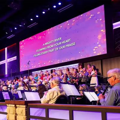 China P1.25 P2 P2.6 Indoor LED Video Wall Panels Interior Fixed LED Screen Panels For Church for sale