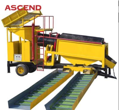 China Gold Processing Plant 100-200 Tph Gold Washing Plant Include Trommel Screen And Sluice Box for sale