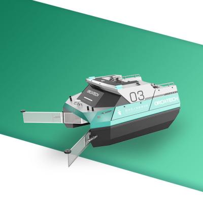 Chine Bateau commandé par radar en aluminium de coupe d'herbe de l'eau avec la haute précision plaçant RTK à vendre