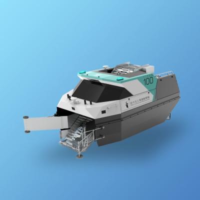 Chine Bateau hydrographique de coupe d'herbe de l'eau de lac d'USV avec des éjecteurs du bras d'extension 2 à vendre