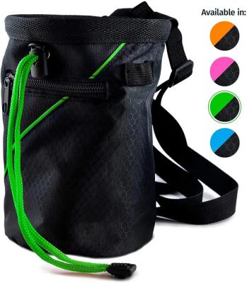China Mark Chalk Bag for Climbing Bouldering Chalk Bag Bucket with 2 Large Pockets Climbing Clip Belt Quick and Speed Zippered ZL006 for sale