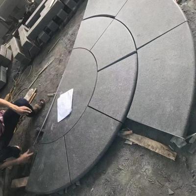 China Modern Factory wholese Granite G684 Sharp Processing Paver, Natural Stone Bullnose Granite Deck Swimming Pool Edge for sale
