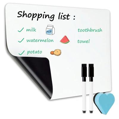 China Custom Magnetic White Board Removable Reusable Dry Erase Whiteboard For Fridge for sale