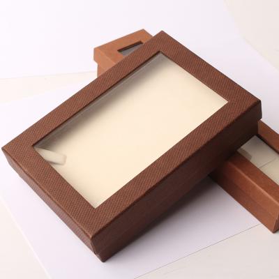 China Custom Biodegradable Luxury Logo Gift Box With Lid PVC Clear Window And Base Packaging Empty Box for sale
