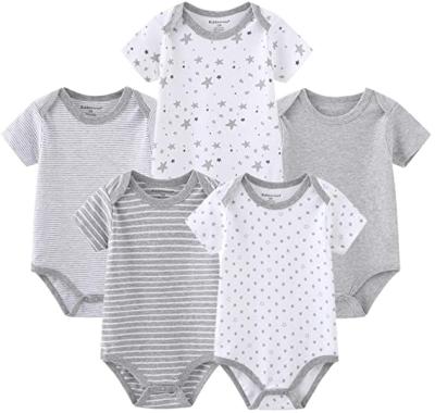 China 100% Cotton Breathable Baby Short Sleeved Overalls for sale