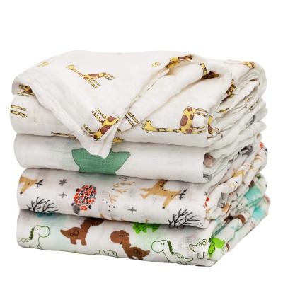 China PORTABLE Muslin Girl and Boy Wrapping - Bamboo Muslin Wrapping - Set of Large 2 Soft Infant Blanket Newborn Baby for sale