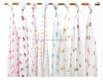 China 120*120cm Customized Design Organic Cotton Baby Muslin Plain Wrap for sale