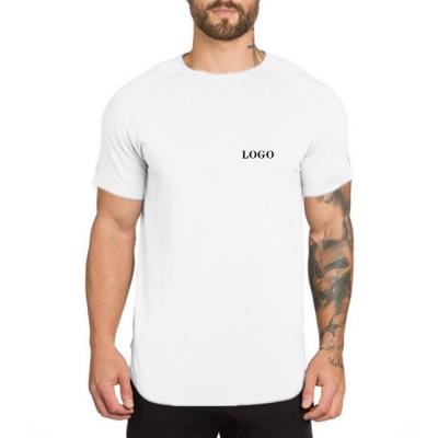 China Anti-Wrinkle Customized Gym High Quality Bodybuilding Shirt Performance Spandex Cotton Thin Fitness T-shirt for sale