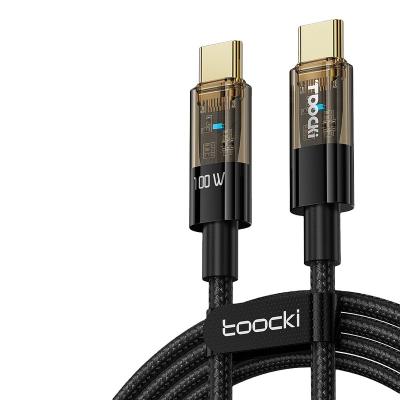 China Toocki 100W Type C 5A Fast Charging Data USB Cable 100W High Speed Type-C Cable Fast Charging for sale