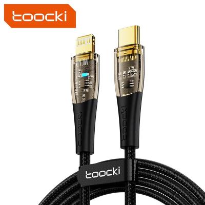 China 20W High Speed Cable Toocki Design Fast Charging 3a Transparent Charging Cable For iPhone 20w Charger With Cable Type C for sale