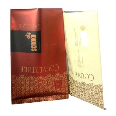 China Hot-selling Safety 3 Sides Sealing Tea Packaging Three Side Seal Bag With Zipper for sale