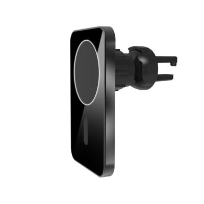 China Universal New Arrival Car Magnetic Charger Phone Holder Wireless Magnet For Iphone 12 Magsafing 15W Fast Car Wireless Charger for sale