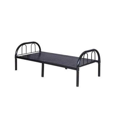 China Strong Cheap Easy Assembly Metal Black Single Bed In Stock for sale