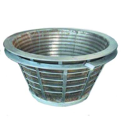 China 304 Stainless Steel Centrifugal Screen Basket Mining Machine Spare Parts for sale