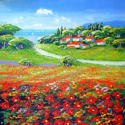 China Full Modern DIY Diamond Painting Village Landscape Round or Square Stitch Kits Cross Stitch Diamond Embroidery Diamond Drill Home Decoration Gift for sale