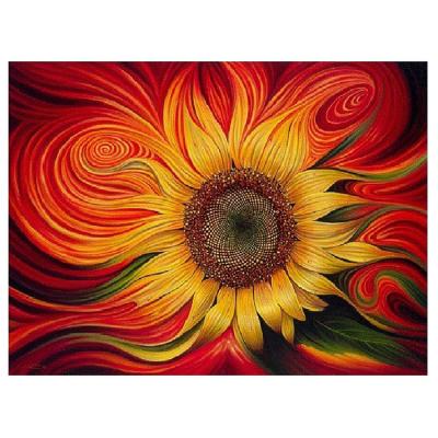 China Sunflower Modern Abstract Art Round or Square Kits Full Diamond Embroidery Diamond Drill Home Decoration DIY Gift Diamond Painting for sale