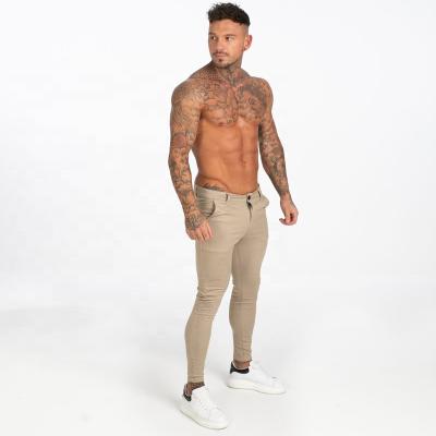 China Viable Men's Skinny Pantalones Lowers Ankle Fit Twill Pants Pants Khaki Pants Men Newest Men's Trousers for sale