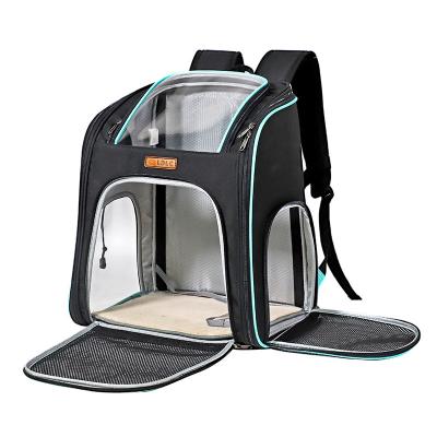 China New Arrival Design Pet Travel Carrier Two Tone Breathable Cloth Snow Cat Carrier High Quality Pet Carrier Backpack for sale