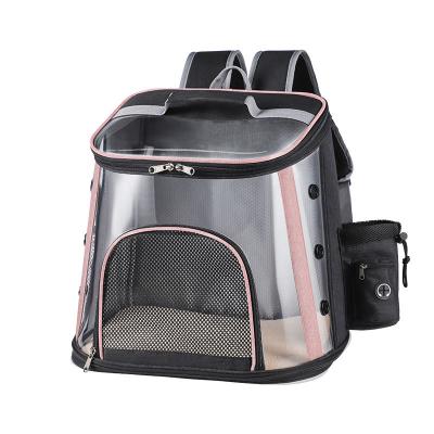 China New Arrived Breathable PVC Cat Carrier Backpack Eco Transparent Pet Carrier Fashion Pet Carrier Hard For Small Animals for sale