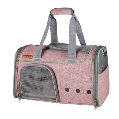 China LDLC Breathable Ready To Ship Pet Carrier Bag 900D Two Tone Snow Fabric Dog Carrier Fashion Luxury Dog Carrier Bag for sale