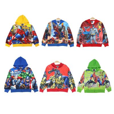 China Boy Breathable Coat 2022 Spring And Autumn Children New Hooded Zipper Kids Jacket Fashion Anime Baby Clothes Spider-man2-8Y for sale