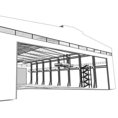 China Easy Assemble Durable Using Low Price Prefabricated Light Weight Steel Structure Processing Workshop Steel Building for sale