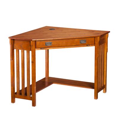 China 16 Year Manufacturer Brown Custom Foldable Desk Side Table Home Solid Wood Corner Computer Desk for sale