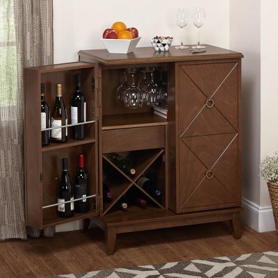 China Foldable manufacturers directly sold wine bar simple wooden living cabinet for sale