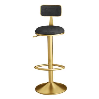 China Bar Stool Swivel Gold Bar Chair Velvet Top Rated Bar Stools for sale