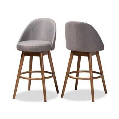 China Gray High Bar Stools With Casual Nordic Back for sale