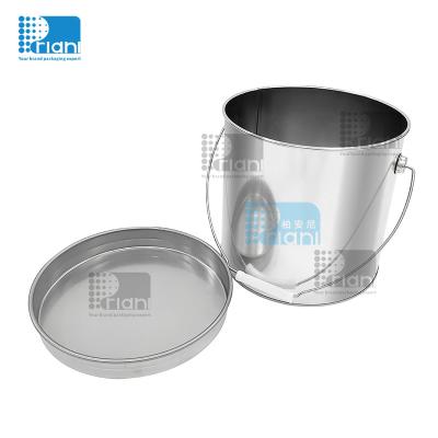 China 3.7l Car Paint Tin Packaging 1 Gallon Tin Cans With Lever Lids / Iron Handle for sale