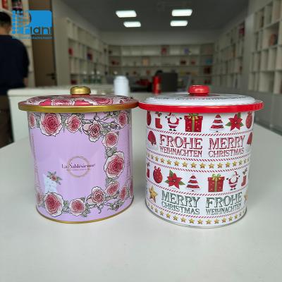 China Custom Logo Lebensmittel Geschenk Blechdosen mit Druck und leicht zu öffnen Deckel zu verkaufen