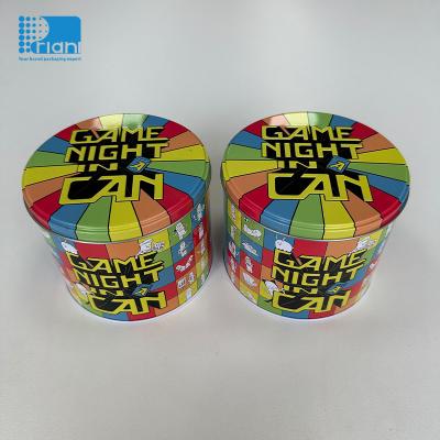 中国 CMYK 4色印刷 空の丸い缶 オーダーメイド形 ビスケット缶容器 販売のため