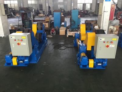 China rodillos de torneado del tanque 50Ton con la capa de la impulsión del motor 3KW por el caucho en venta