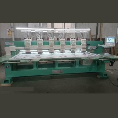 China Garment Shops 906 Embroidery Machine 6 Heads Flat Embroidery Machine Touch Screen Computerized High Speed Embroidery Machine for sale