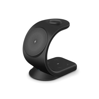China Amazon Top Selling High Speed Radio Charger Support 3 in 1 Wireless Charger 15W Device for Mobile Phone 2.5W Charger for Watch 2W Charging for sale